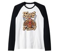Mode festin sur F Caw F Turquie Thanksgiving Humour Manche Raglan