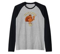 Mode festin sur Thanksgiving Gobble Turquie Hommes Femmes Manche Raglan