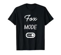 Mode Fox Activé Nom Drôle T-Shirt Graphique avec Valeur, Homme, Noir, L