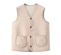 Mode, Gilet sans Manche Femme, Doudoune sans Manches Femme, Veste, Fourrure, Polaire, Laine, moumoute, matelassée, Hiver, Mouton, Chaud, en Chic, Blouson, Agneau, Sherpa, Chaude