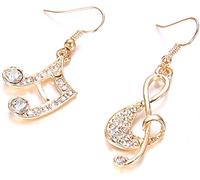 Mode Goujons Boucles d'oreilles pour Femmes Note de Musique balancent Crochet Boucle d'oreille Piercing Goujon personnalisé Oreille Wrap Bijoux