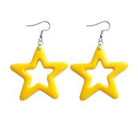 Mode Hollow Acrylique Star Charme Boucles d'oreilles Style Dangle Boucles d'oreilles Pendentif Simple Boucle d'oreille Bijoux de fête Boucle d'oreille Magique