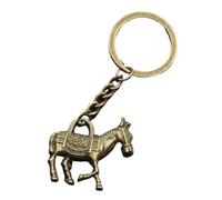 Mode Hommes Voiture Porte-clés Support Métallique Chaîne Vintage Âne Burro Pendentif Cadeau