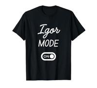 Mode Igor Activé Nom Drôle T-Shirt Graphique avec Valeur, Homme, Noir, S