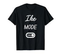 Mode Ike Activé Nom Drôle T-Shirt Graphique avec Valeur, Homme, Noir, L