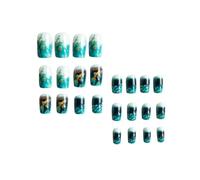 Mode Imprimé Poissons Natation Vert Ongles Squeeze Élégante Bande Courte Amovible