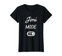 Mode Jimi Activé Nom Drôle T-Shirt Graphique avec Valeur, Femme, Noir, XS