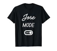 Mode Jose Activé Nom Drôle T-Shirt Graphique avec Valeur, Homme, Noir, S