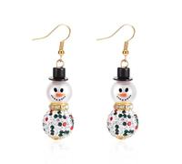 Mode Joyeux Noël Crystal Santa Drop Headbusts pour femmes Petite moitié de filles Adorable Fête d’un an de boucles d’oreilles