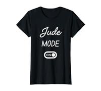 Mode Jude Activé Nom Drôle T-Shirt Graphique avec Valeur, Femme, Noir, XL