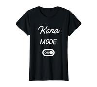 Mode Kana Activé Nom Drôle T-Shirt Graphique avec Valeur, Femme, Noir, S