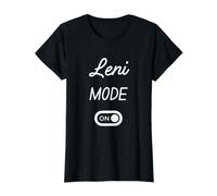 Mode Leni Activé Nom Drôle T-Shirt Graphique avec Valeur, Femme, Noir, XS