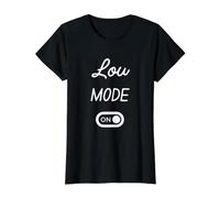 Mode Lou Activé Nom Drôle T-Shirt Graphique avec Valeur, Femme, Noir, XL
