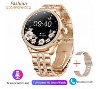 Mode Luxe Or Femmes Montres Intelligentes Cadeau De Saint Valentin Diamant Bracelet Bluetooth Appel Notification Rappel Smartwatch Dames.Golden B012.