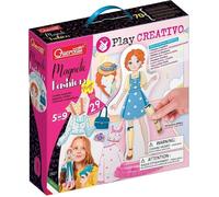 Quercetti- Magnetic Fashion-Poupée Magnétique Maggie, Loisir Créatif, 2927, Multicolore