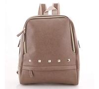 Mode Métal Rivet Étudiant Sac À Dos en Cuir Ordinateur Sac À Dos Collège Étudiant Loisirs Cartable Café