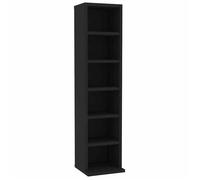 &Mode Meuble étagère à domicile - Armoire à CD Noir 21x20x88 cm - bois d'ingénierie Sale607862