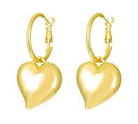 Mode minimaliste Boucles d'oreilles en forme de cœur en forme de pêche 2023 Tendance Roman Brillant Cercle d'amour Boucles d'oreilles pour femmes