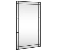 &Mode Miroir Suspendu Décoratif - Miroir mural noir 60x100 cm rectangulaire fer Sale800414