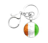 Mode Monde Drapeau Football Porte-Clés Côte D'Ivoire Frace Drapeau Pendentif Charme Fermoir Mousqueton Porte-Clés Porte-Clés Bijoux Accessoires Football Amant Cadeaux, Mode Porte-Clés, Long: