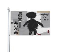 Mode Music De&PE&Che band face Depeche Mode 90x150 cm - Drapeau de jardin extérieur en polyester - Bannière murale déco maison - Accessoire concert pour fans de musique rock