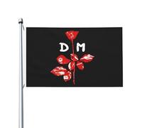 Mode Music De&PE&Che band face Depeche Mode 90x150 cm - Drapeau de jardin extérieur en polyester - Bannière murale déco maison - Accessoire concert pour fans de musique rock
