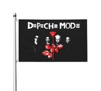 Mode Music De&PE&Che band face Depeche Mode 90x150 cm - Drapeau de jardin extérieur en polyester - Bannière murale déco maison - Accessoire concert pour fans de musique rock