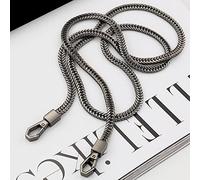 Mode Or Argent Pistolet Noir Sac Sangle 6mm Remplacement Sac À Main Chaîne Sac À Bandoulière Sangles Petits Sacs À Main Sacs À Main Poignée Chaîne, Black, 120cm