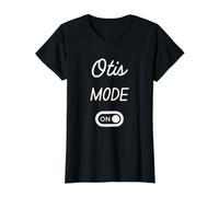 Mode Otis Activé Nom Drôle T-Shirt Graphique avec Valeur, Femme, Noir, L