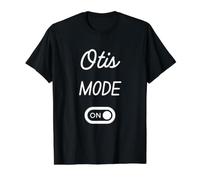 Mode Otis Activé Nom Drôle T-Shirt Graphique avec Valeur, Homme, Noir, XL