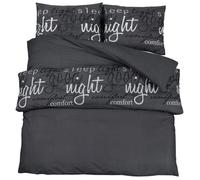 &Mode Parure de lit - Ensemble de housse de couette - Noir 200x200 cm Coton Sale833572