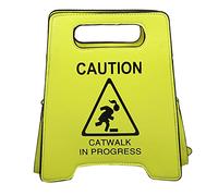 Mode personnalisé Avertissement Forme de prudence Femmes Sacs à main Sac à bandoulière Hommes Sacs à bandoulière, jaune, Taille unique