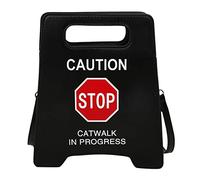 Mode personnalisé Avertissement Forme de prudence Femmes Sacs à main Sac à bandoulière Hommes Sacs à bandoulière, Noir , Taille unique