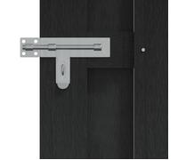 Mode Portillon WPC Gris 100x150 cm en composite bois-plastique avec résistance aux intempéries 86076