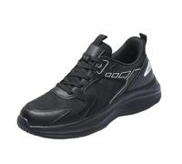 Mode Printemps et été Hommes Chaussures de Sport Fond Plat Lumière Couleur unie Simple Style Décontracté No Show Sneaker Chaussettes Hommes, Noir , 9.5 UK 3X-Narrow