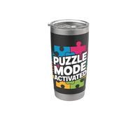 Mode puzzle activé par enthousiaste, joie Gobelet isotherme en acier inoxydable double paroi