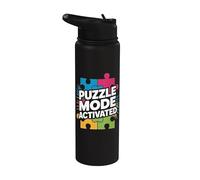 Mode puzzle activé par enthousiaste, joie Stainless Steel Insulated Water Bottle