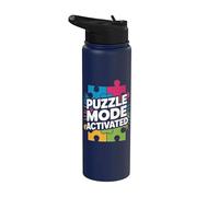 Mode puzzle activé par enthousiaste, joie Stainless Steel Insulated Water Bottle