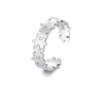 Mode Puzzle Bague De Déclaration Ouverte En Argent Sterling 925 Réglable Minimaliste Bague d'Orteil Bagues De Promesse d'Éternité Bande De Fiançailles Bijoux Cadeaux Meilleure Amie