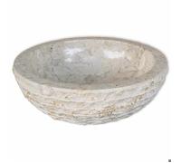 Mode Quincaillerie - vidaxl - Lavabo Marbre 40 cm Crème - pour maison N1B4534