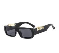 Mode Rectangle Lunettes De Soleil Femmes Hommes Gradients Lentille PC Cadre Léopard Décorer Lunettes De Soleil UV400, C1, Autre