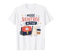 Mode Rentrée Activé École Cartable Enseignant Maîtresse T-Shirt