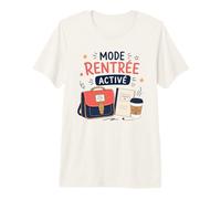 Mode Rentrée Activé École Cartable Enseignant Maîtresse T-Shirt Haut de Gamme