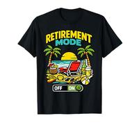 Mode Retraite sur la Plage Vacances Coucher de Soleil Humour Design T-Shirt