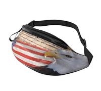 Mode Sac À Poitrine Eagle De La Constitution Et Drapeau Américain Sac De Taille avec Prise Casque Sacoche Homme Bandouliere pour Homme Outdoor Vacance 14X35Cm