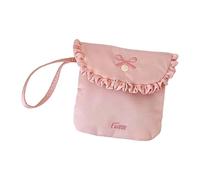 Mode Sanitaire Pad Sac de Rangement Féminine Essentiel Lait Tissu Polaire Parfait pour les Accessoires Cosmétiques Serviettes Sanitaires Durables Sac de Voyage, a, Taille unique