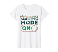 Mode Scalping activé - Stratégie de Trading Crypto Funny Scalpers T-Shirt Graphique avec Valeur, Femme, Blanc, XS