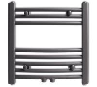 &Mode Sèche-serviettes eau chaude à rails incurvés gris 480 x 480 mm Sale818348