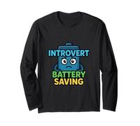 Mode Silencieux Introverti Humour d'économie d'énergie Manche Longue