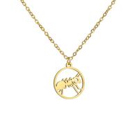 Mode simple creux pendentif fourmi collier en acier inoxydable